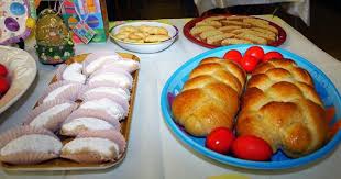 Image result for images of TSOUREKI (SWEET BREAD) KOULOURAKIA (EASTER COOKIES)