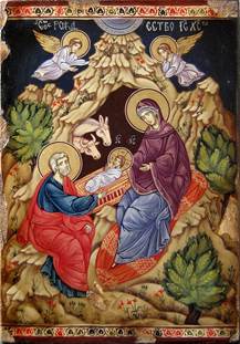 Image result for Byzantine image of nativity